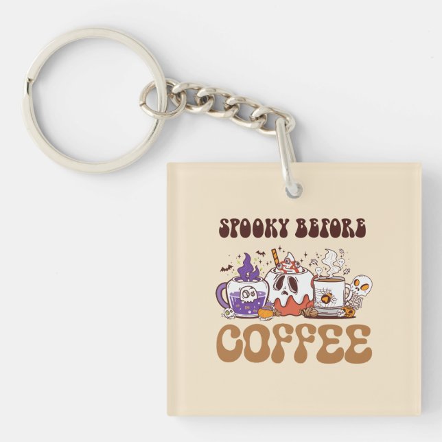 Porte-clefs Éffrayant Avant Café (Devant)