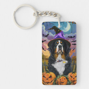 Porte-clefs Éffrayant Bernese Mountain Halloween Citrouille so