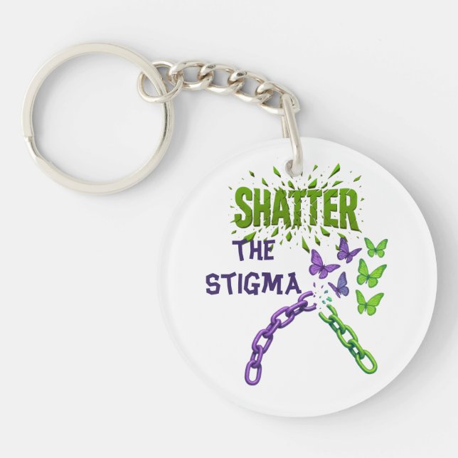 Porte-clefs Effrayer la stigmatisation - Santé mentale (Devant)