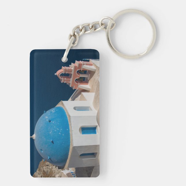 Porte-clefs Église sur l'île de Santorin, Grèce (Dos)
