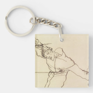 Porte-clefs Egon Schiele - Autoportrait Comme Saint Sébastien