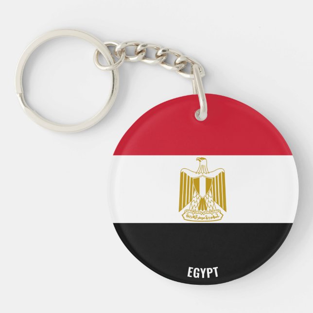 Porte-clefs Égypte Drapeau charmant patriotique (Devant)