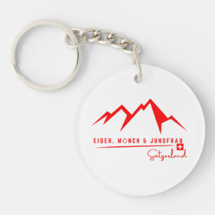 Porte-clefs Eiger, Mönch et Jungfrau Trilogy. Alpes suisses