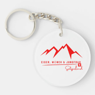 Porte-clefs Eiger, Mönch et Jungfrau Trilogy. Alpes suisses