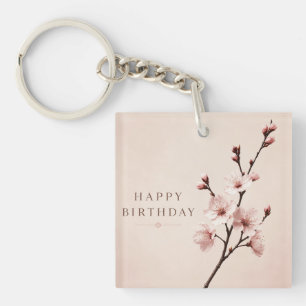Porte-clefs Élégance de la Fête d'Anniversaire sous les Fleurs