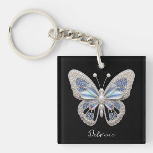 Porte-clefs Élégance des papillons Iridescente