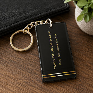 Porte-clefs Élégance en or2 Classe de pasteur d'église Chic
