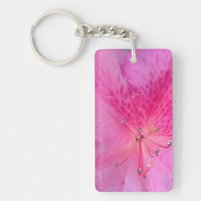 Porte-clefs Élégance florale rose délicate (Devant)