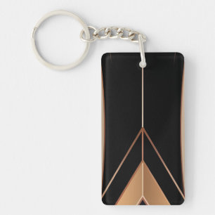 Porte-clefs Élégance Géométrique Métallique Art Déco