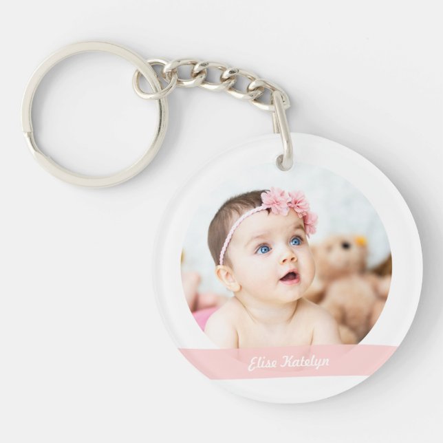 Porte-clefs Élégant Chic Nouveau bébé Filles jumeaux Photos Ke (Devant)