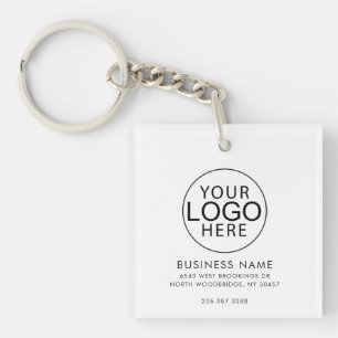 Porte-clefs Élégant code QR d'entreprise de logo commercial pe