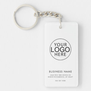 Porte-clefs Élégant code QR d'entreprise personnalisé pour log
