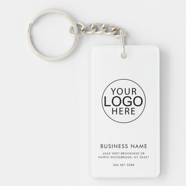 Porte-clefs Élégant code QR d'entreprise personnalisé pour log (Devant)