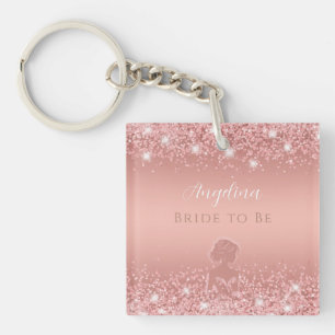 Porte-clefs Élégant Luxe Rose Gold Shimmer Enterrement de Vie 