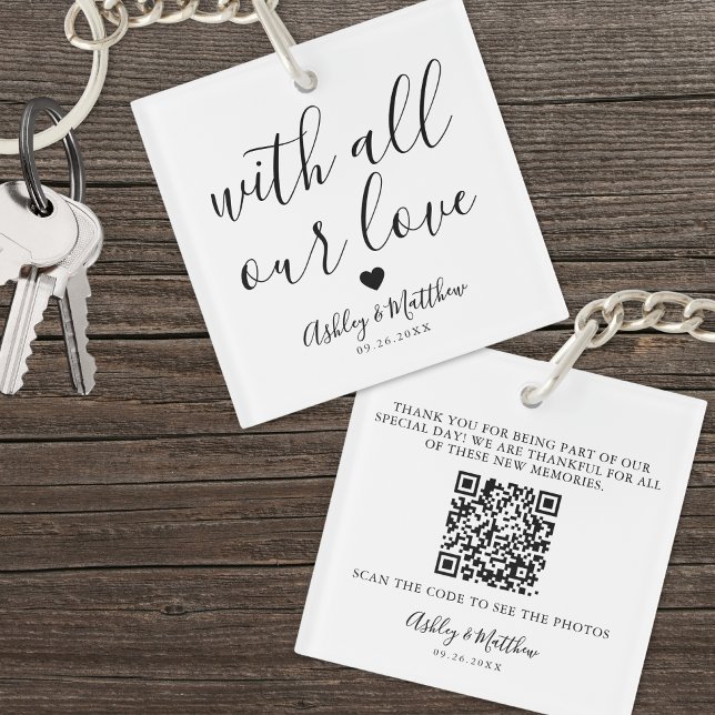 Porte-clefs Elégant mariage d'invités Favoriser (Elegant Guest Wedding Favor Keychain)