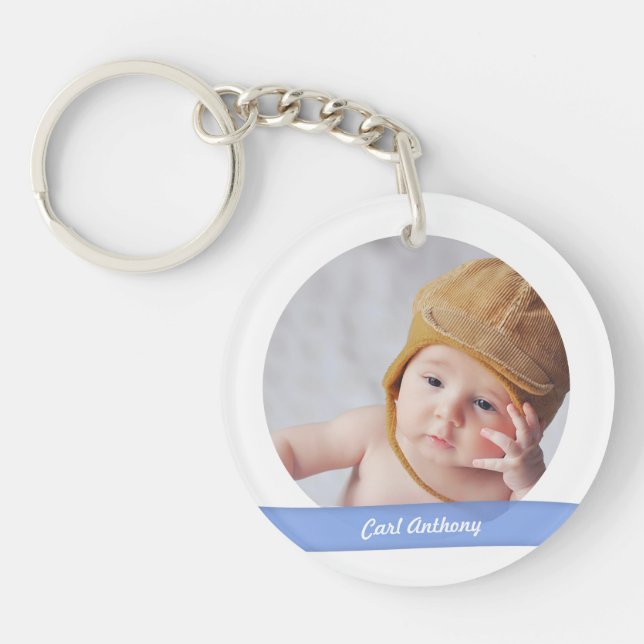 Porte-clefs Élégant mignon nouveau bébé garçon soeurs Photos K (Devant)