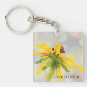Porte-clefs Élégant, moderne, amusant confleur jaune Fleur sau