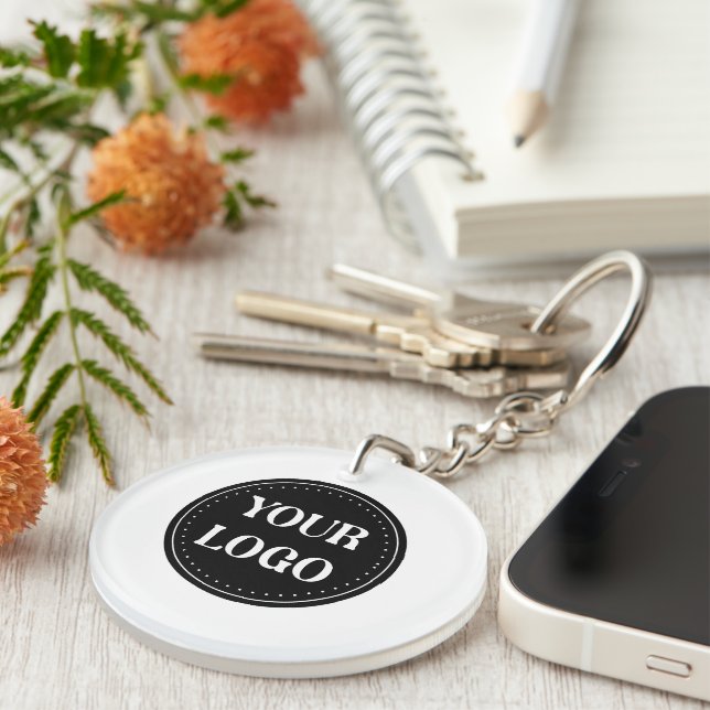 Porte-clefs élégant, moderne, raffiné et éditable. (Devant droit)