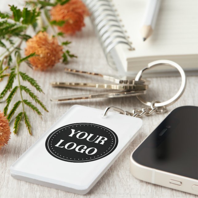 Porte-clefs élégant, moderne, raffiné et éditable. (Devant droit)