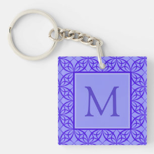 Porte-clefs Élégant Motif de fibres violettes