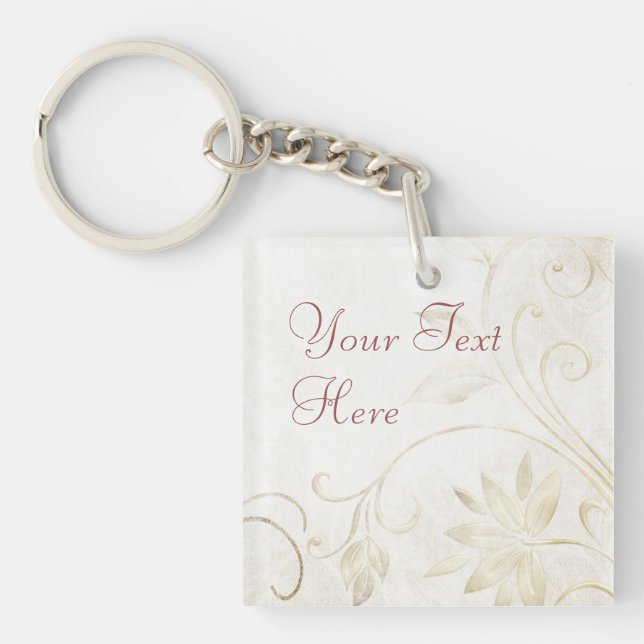 Porte-clefs Élégant or antique (Devant)