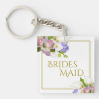 Elégant Pastel Floral Bridesmaid Mariage Favor