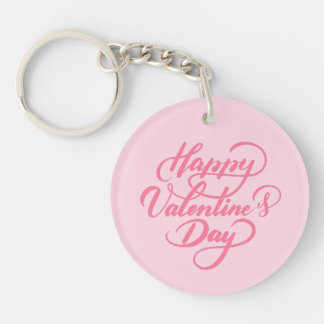 Porte-clefs Élégant Porte - clé Heureuse Sainte-Valentin rose 