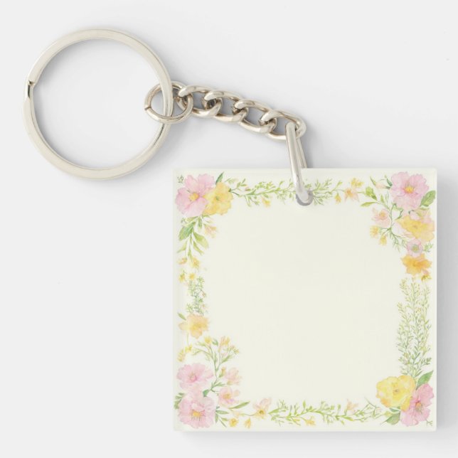 Porte-clefs Elégant Porte - clé personnalisable avec aquarelle (Devant)