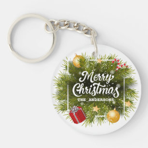 Porte-clefs Élégant Porte - clé personnalisé d'arbre de Noël