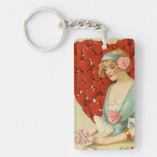 Porte-clefs Élégant Rétro Romantique Saint-Valentin, John Wins
