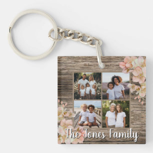 Porte-clefs Elégant rustique floral 4 modèle photo