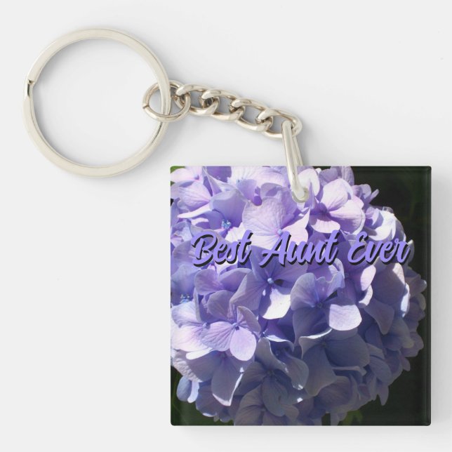 Porte-clefs Élégant violet Hydrangea fleurs pourpres meilleur  (Devant)