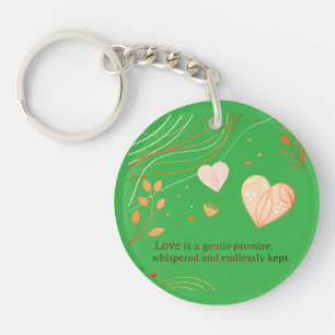 Porte-clefs Élégante Art de l'Amour au Coeur d'Or