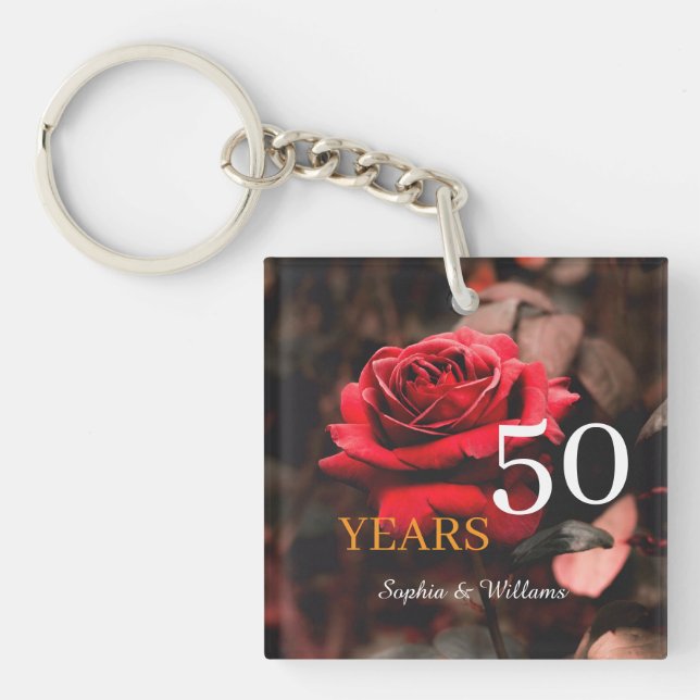 Porte-clefs Élégante conservation florale - Romantique cadeau  (Devant)