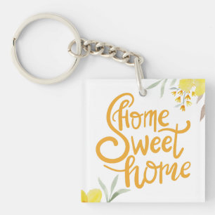 Porte-clefs Élégante Maison Sweet Home Personnalisé Affaires p