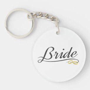 Porte-clefs Élégante Mariée Calligraphie de mariage   Porte-cl