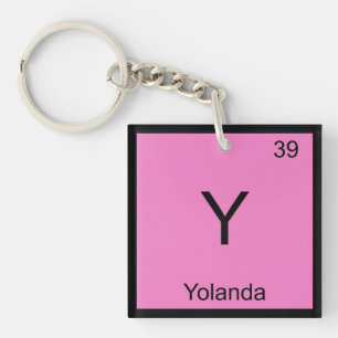 Porte-clefs Élément de chimie de nom de Yolanda Table pério