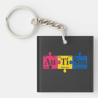 Porte-clefs Éléments autistes Tableau périodique Sensibilisati