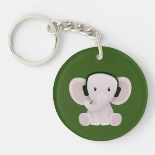 Porte-clefs Elephant aime la musique