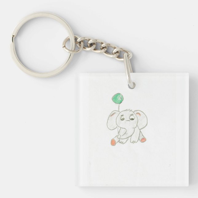 Porte-clefs Eléphant avec ballon (Devant)