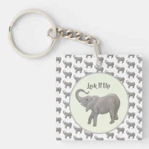 Porte-clefs Éléphant Bébé Double Face
