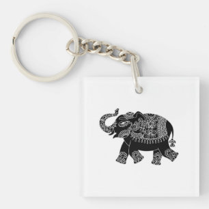 Porte-clefs Eléphant Floral Mehedi