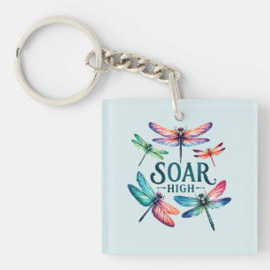 Porte-clefs Élevée - Dragonfly Colorated Inspirational