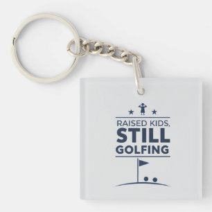 Porte-clefs Élever des Enfants Toujours au Golf Humour Moderne