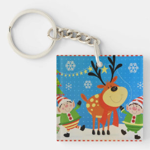 Porte-clefs Elfes et rennes