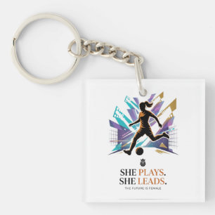 Porte-clefs Elle Joue Elle Dirige Future Star Du Football Fémi