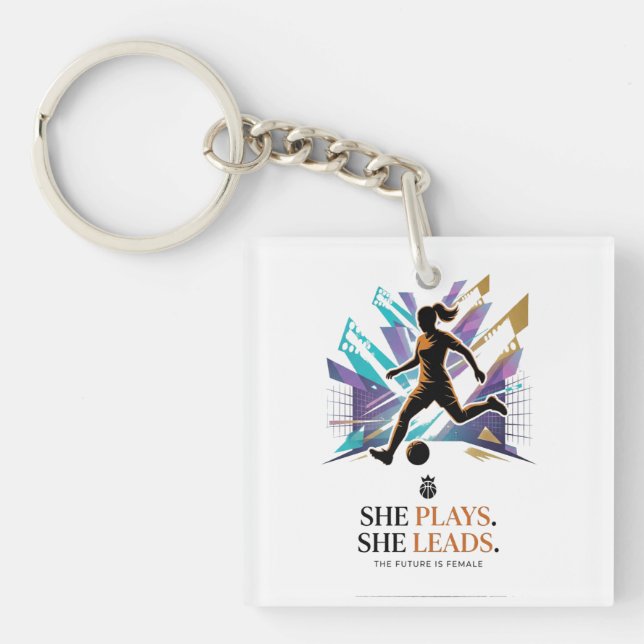 Porte-clefs Elle Joue Elle Dirige Future Star Du Football Fémi (Devant)