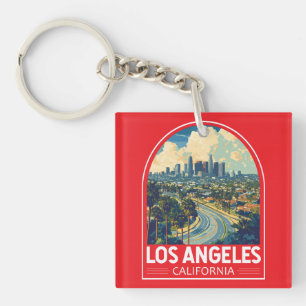Porte-clefs Emblem de Los Angeles California Travel Art