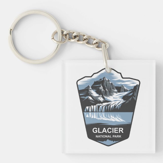 Porte-clefs Emblem du parc national des Glaciers (Devant)