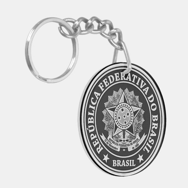 Porte-clefs Emblème Brasil Round (Devant gauche)